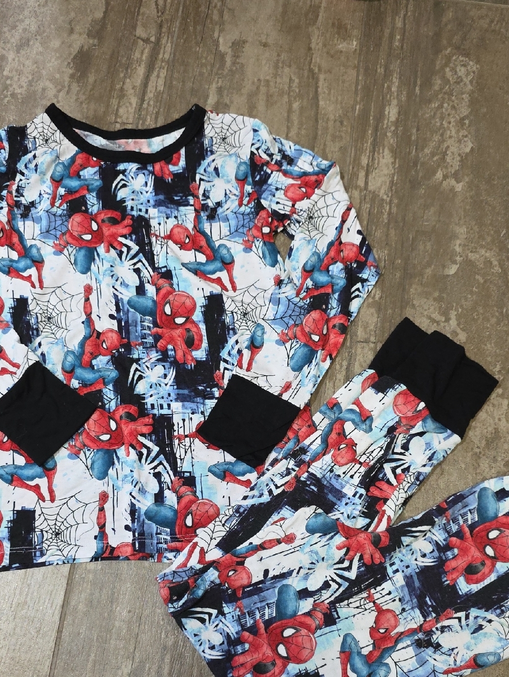 Charlies Project Little Snuggles Spiderman Pajama Set - Red & Blue